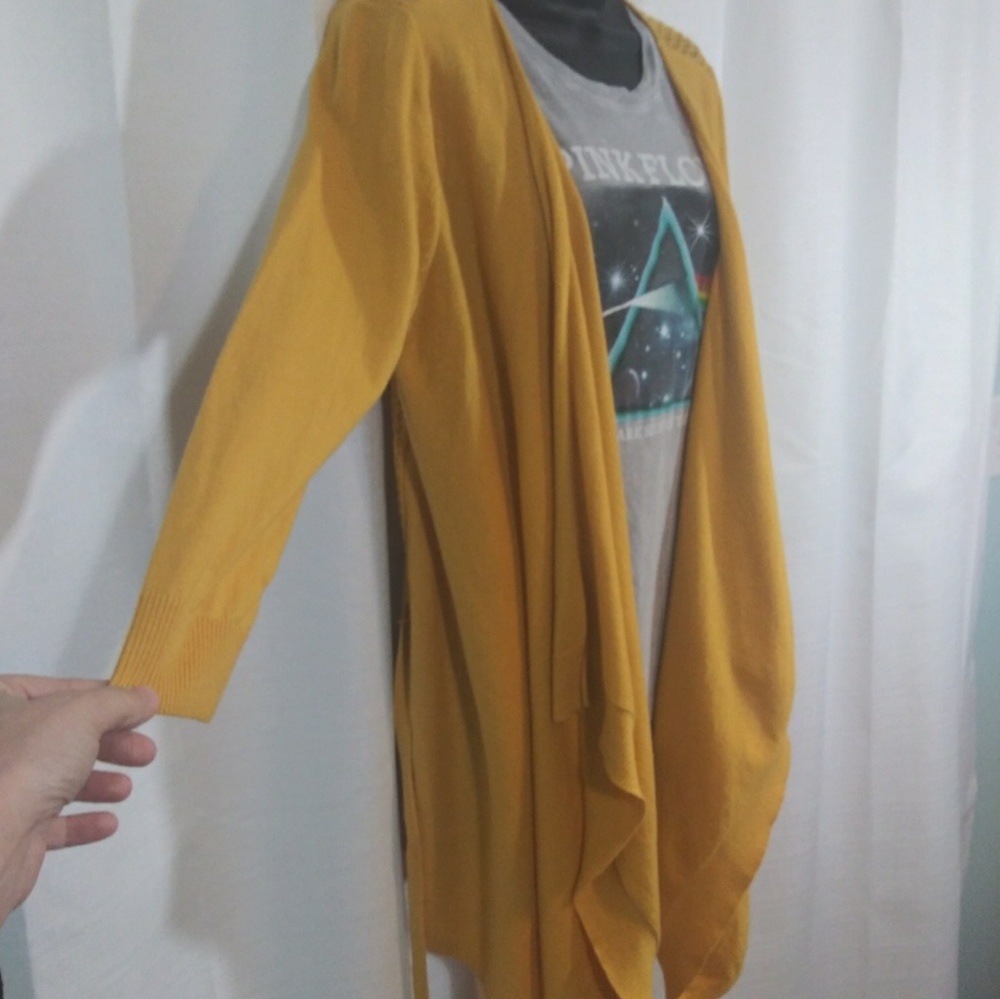 Yellow Cozy-Chic Cardigan Wrap - Picture 7 of 7